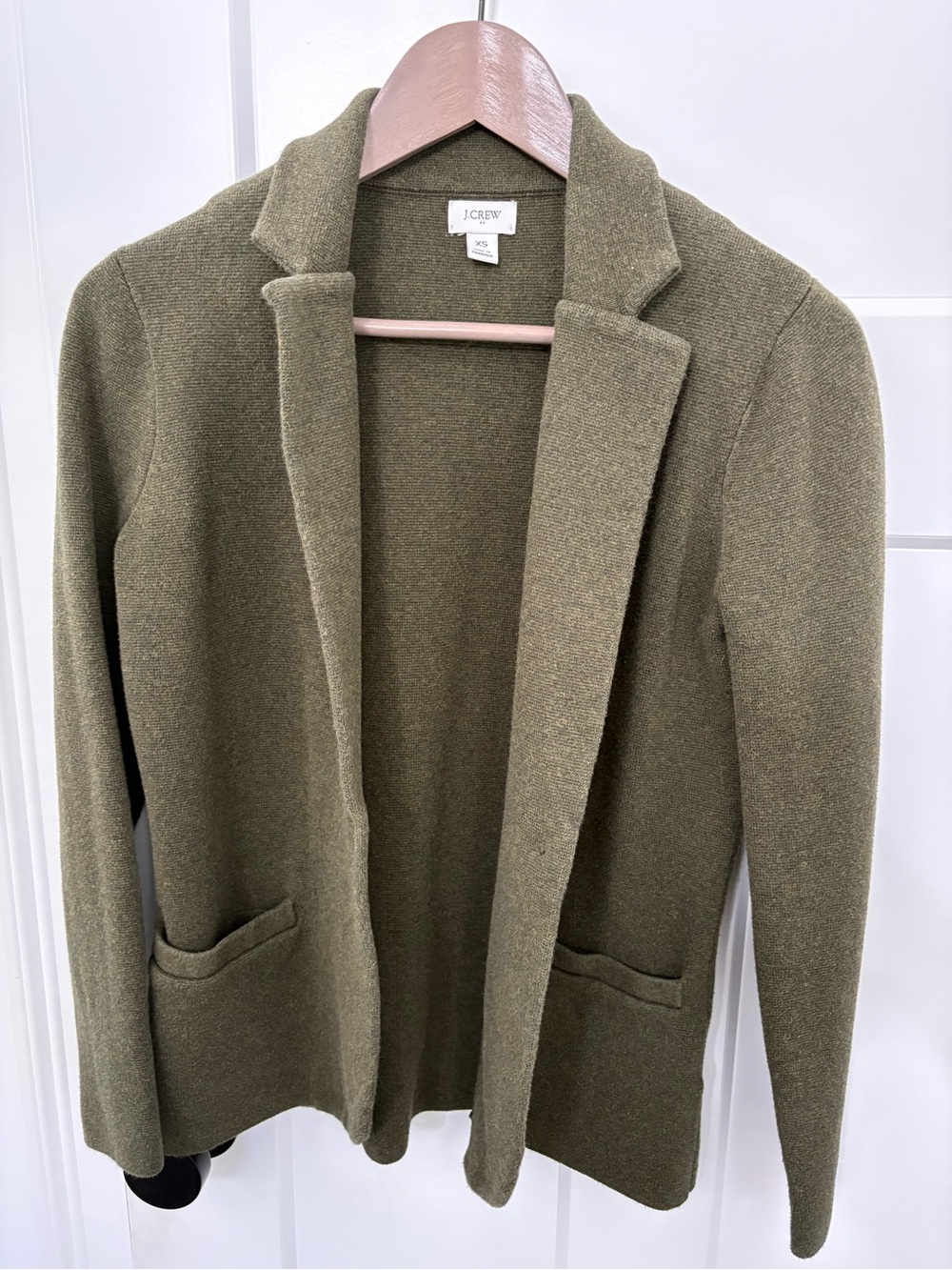 J. Crew Factory 100% cotton green schoolboy Sweater Blazer